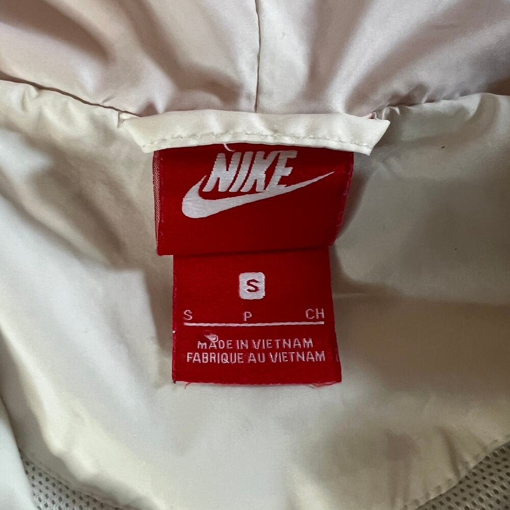 Nike Windrunner Hooded Windbreaker Jacket Red White Burgundy Small - Picture 4 of 16